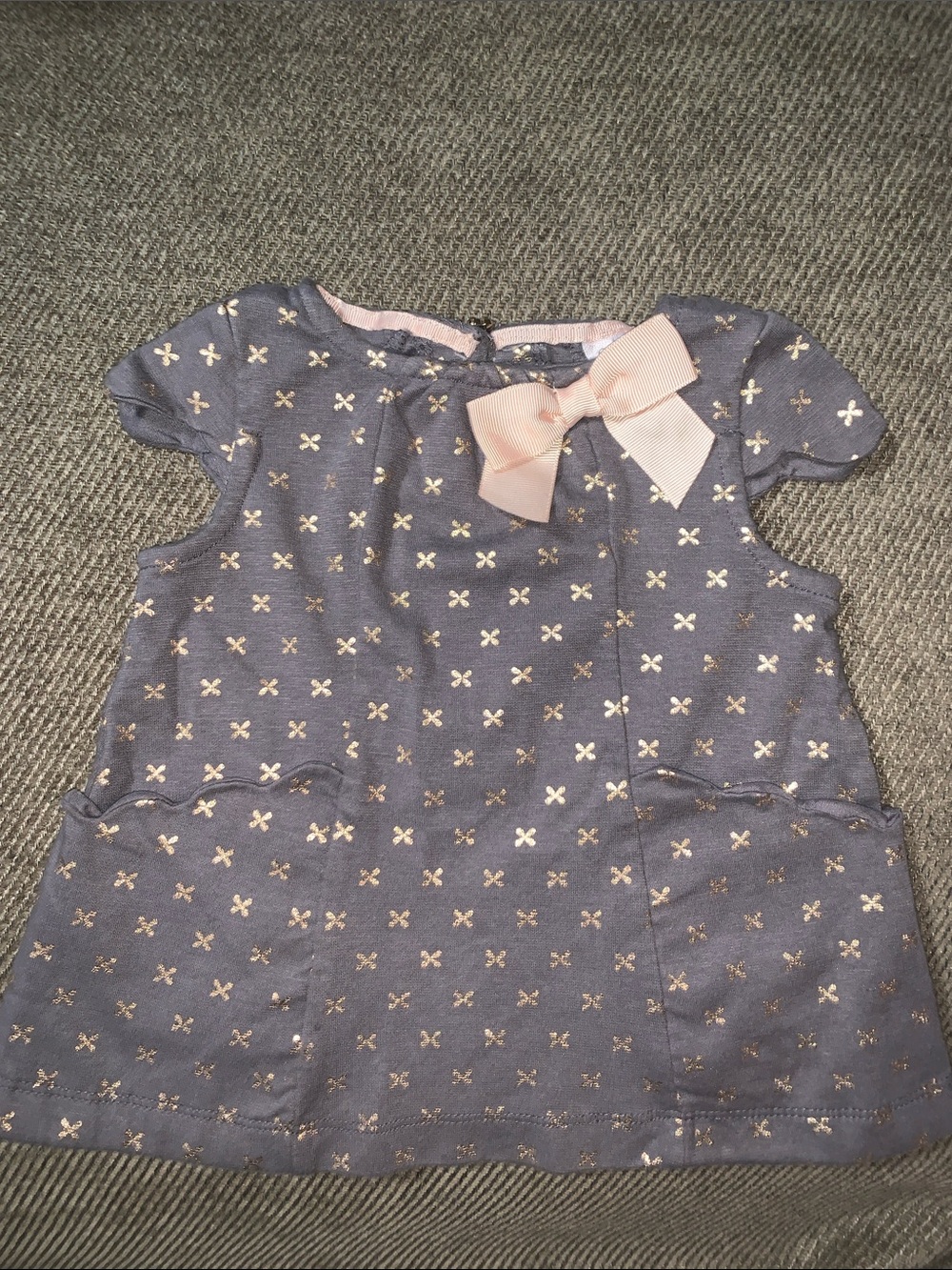 🎀Catherine Malandrino ‘mini’Pink Bow baby girl dress
